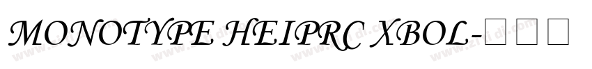 Monotype HeiPRC Xbol字体转换